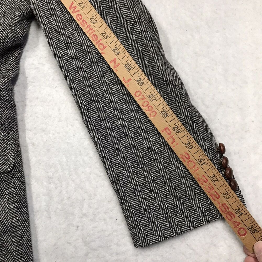 RALPH LAUREN Polo University Club Tweed Blazer Men 42L Gray Herringbone USA - Picture 11 of 16